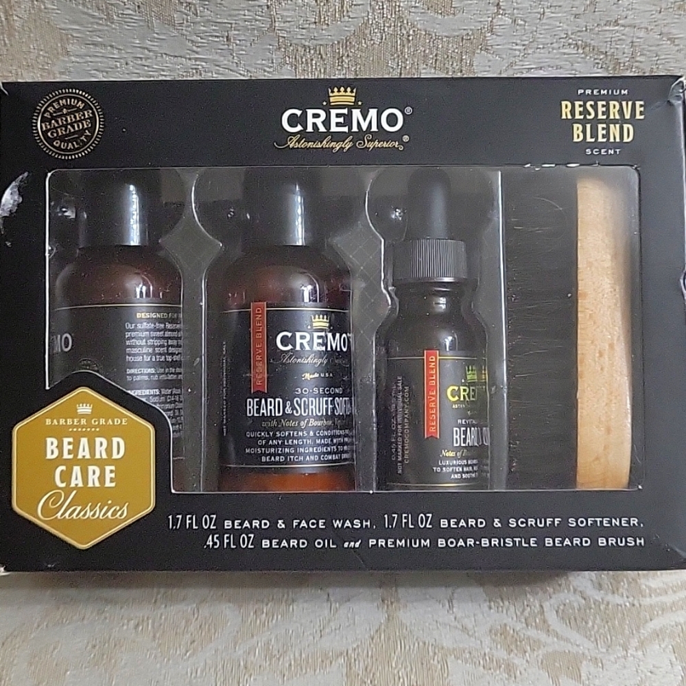 BEARD CARE CLASSICS 4PC SET NIB